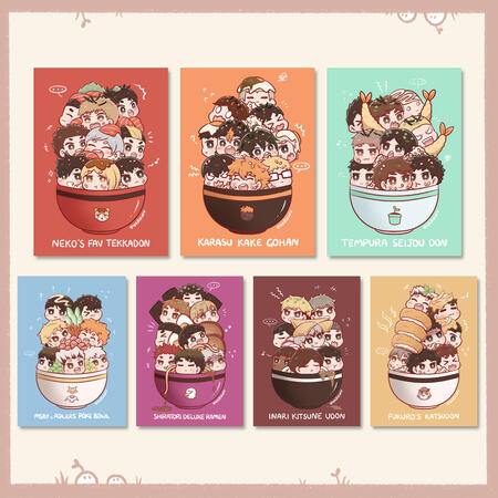 Haikyuu Riceball Postcards