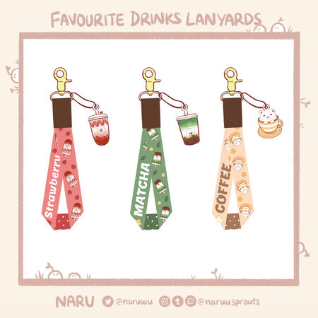 Favourite Drink Lanyards